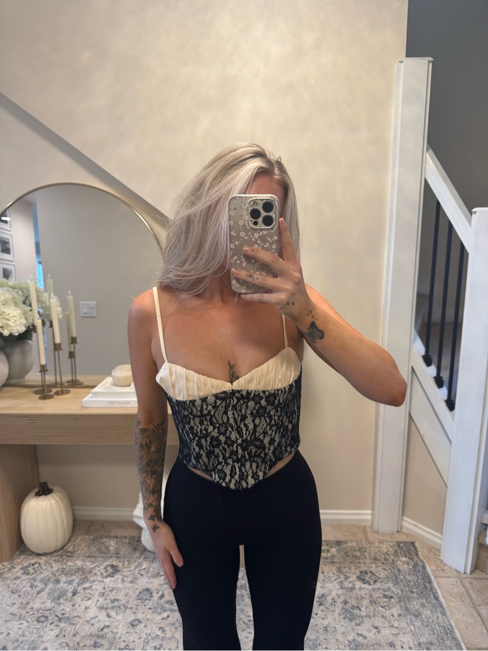 Rumored contrast lace corset